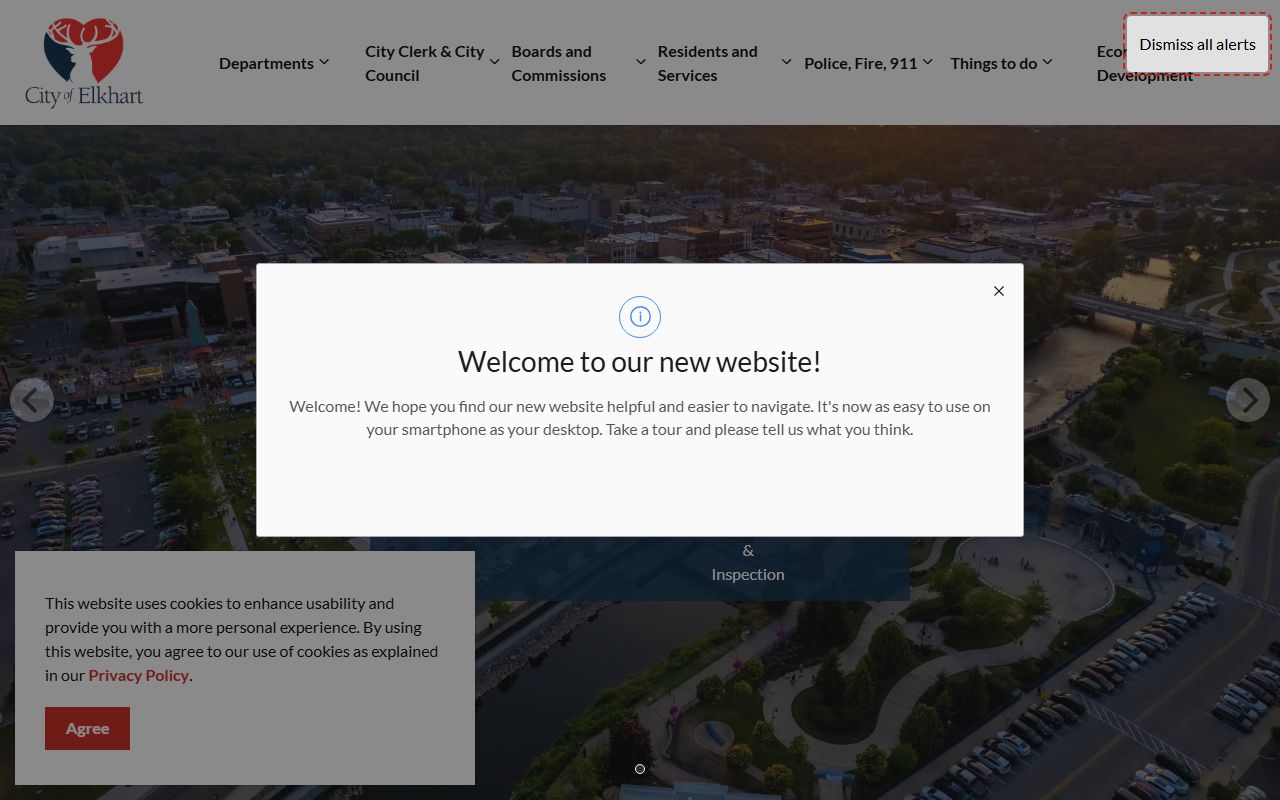 Elkhart Indiana city website for dissolution of marriage resources