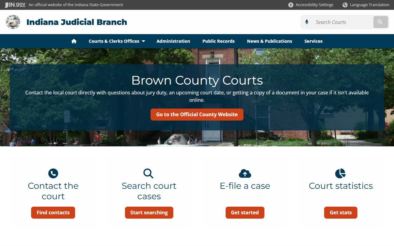 Brown County dissolution of marriage court records page