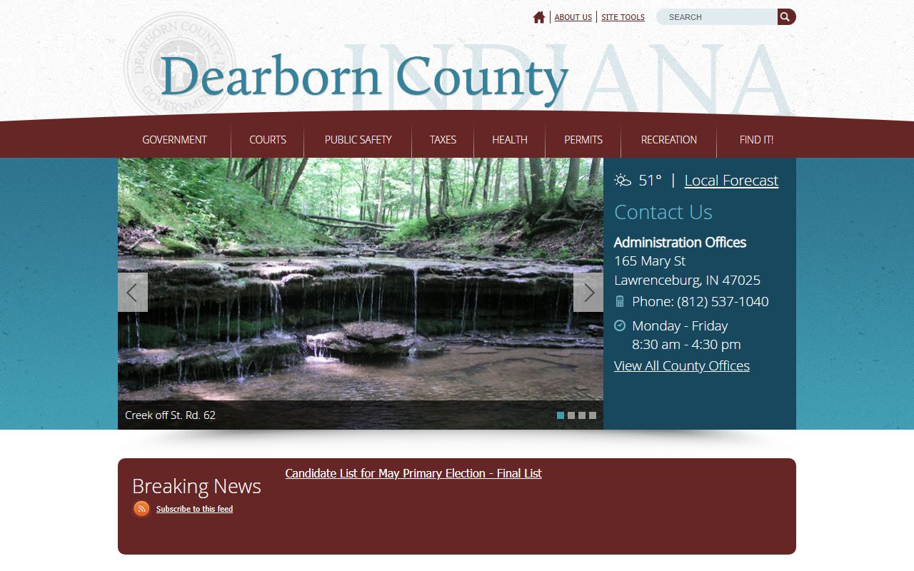 Dearborn County clerk county resources for dissolution of marriage