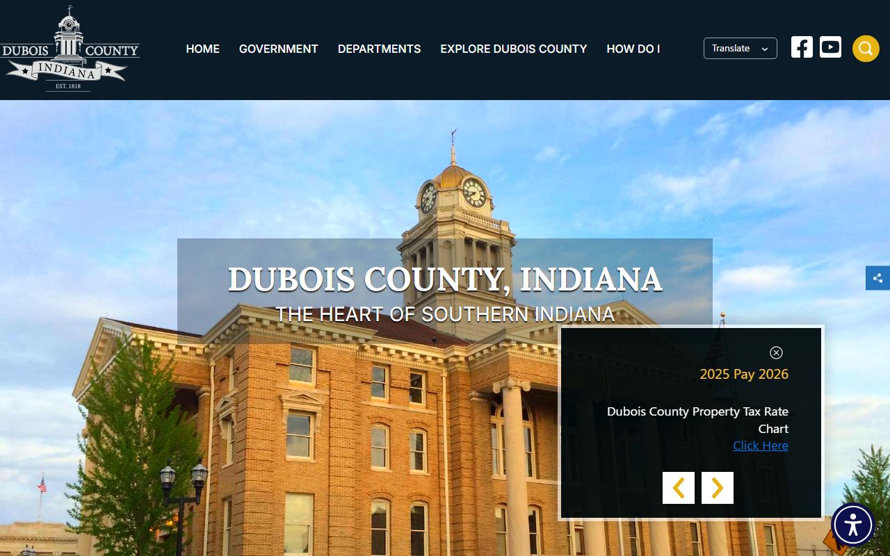 Dubois County government website clerk resources for dissolution of marriage in Jasper