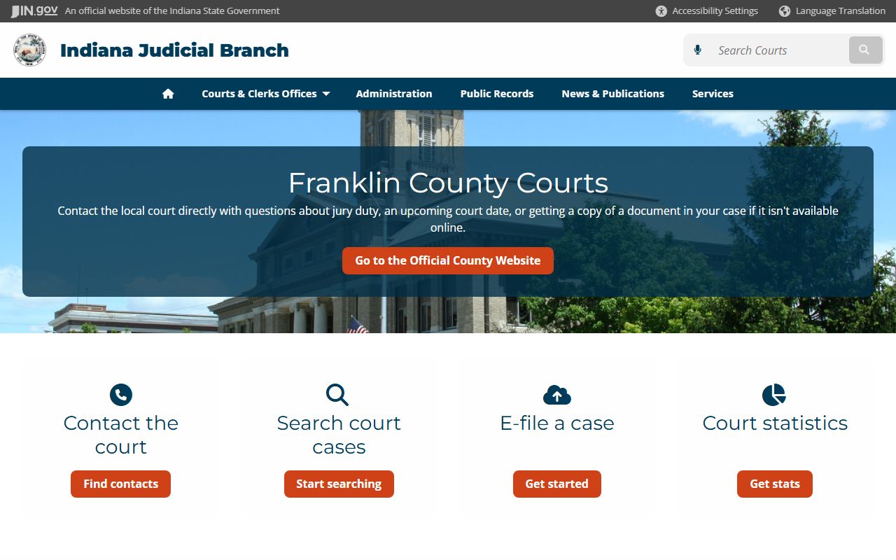 Franklin County court records dissolution of marriage case information