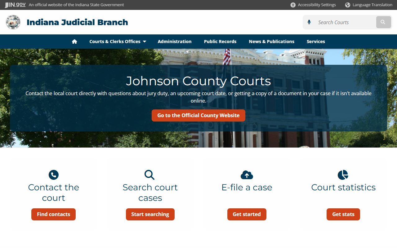 Johnson County court records portal for dissolution of marriage