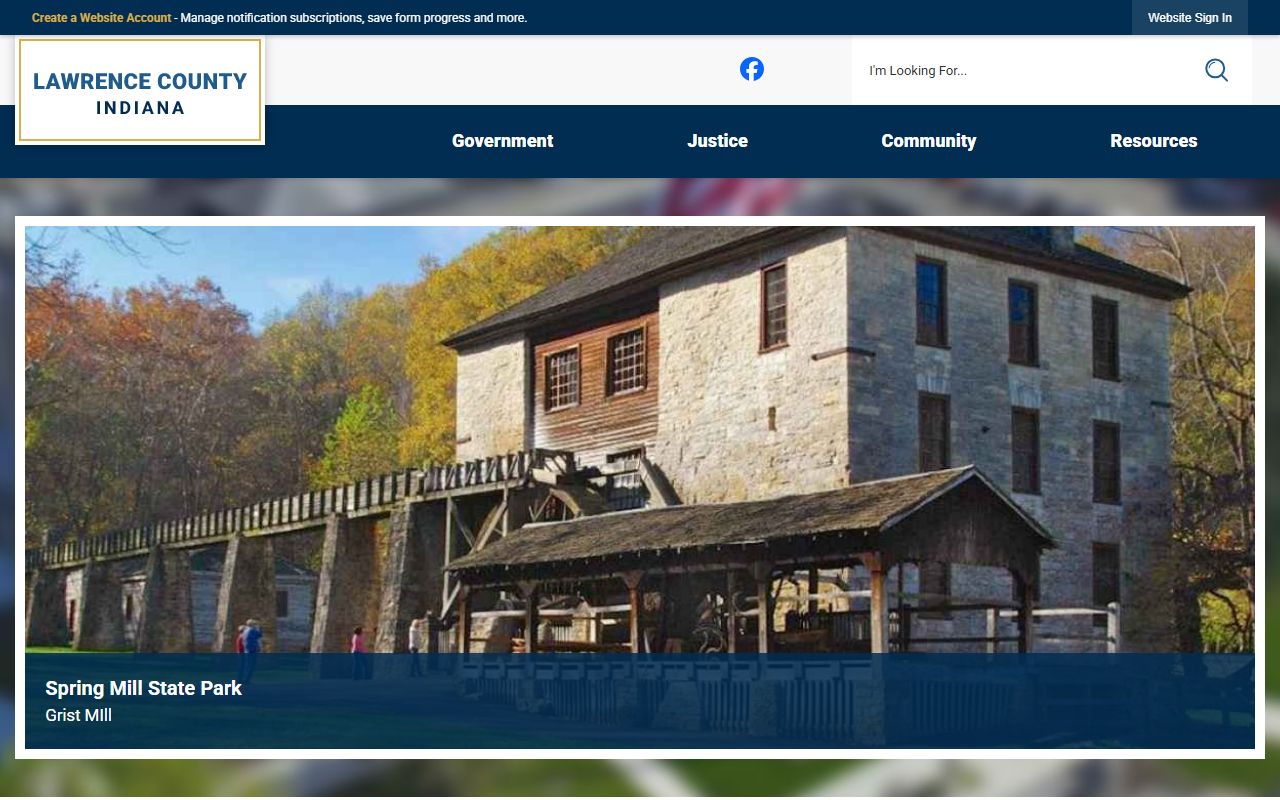 Lawrence County government website with resources for dissolution of marriage in Bedford Indiana