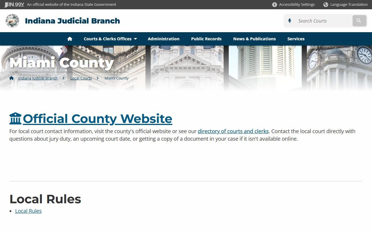 Miami County court records for dissolution of marriage