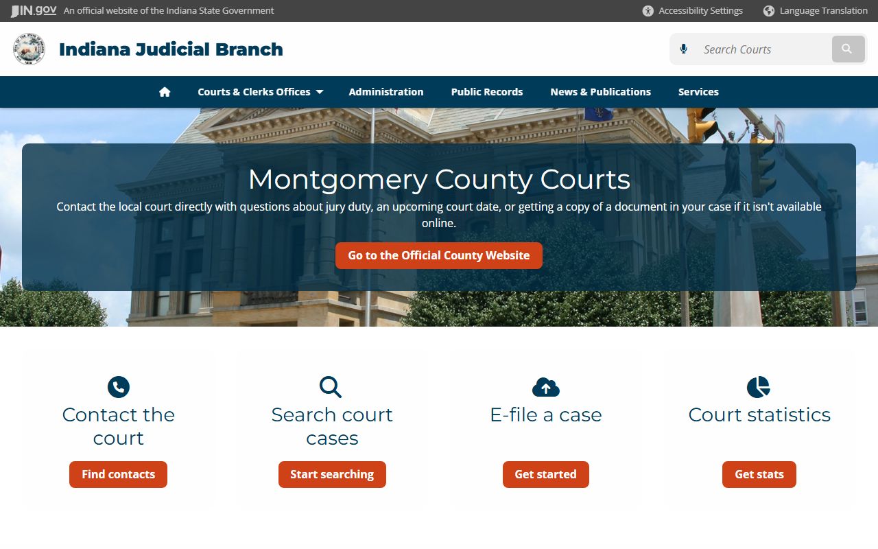 Montgomery County court records for dissolution of marriage