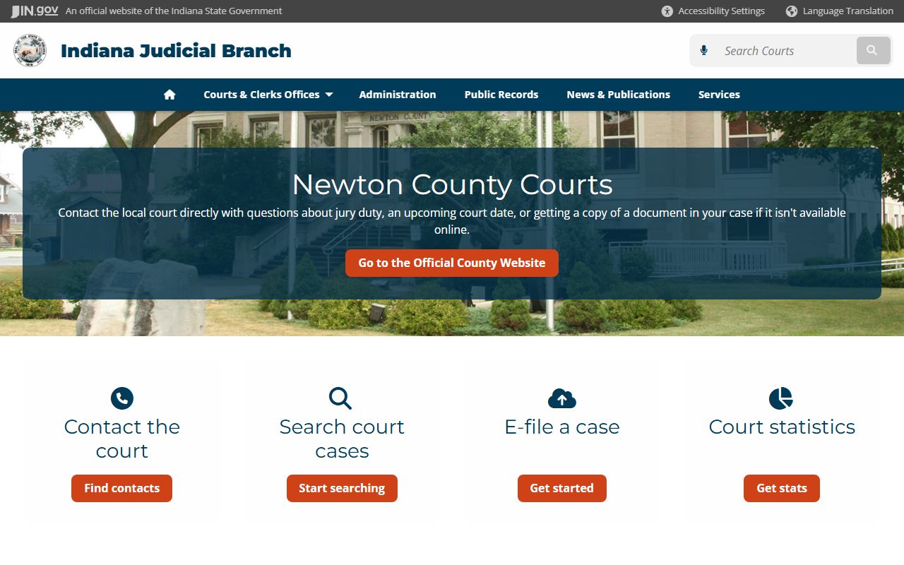 Newton County court records for dissolution of marriage