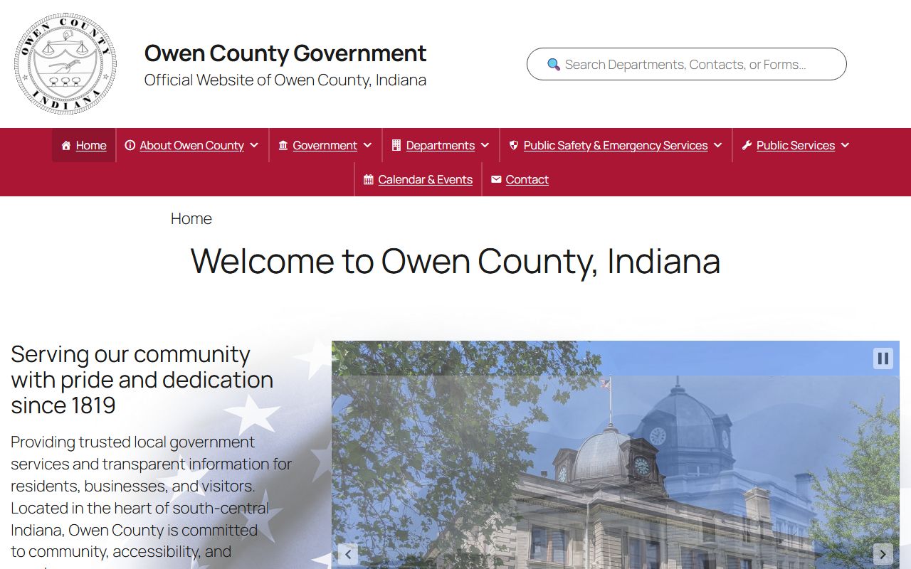 Owen County clerk resources for dissolution of marriage