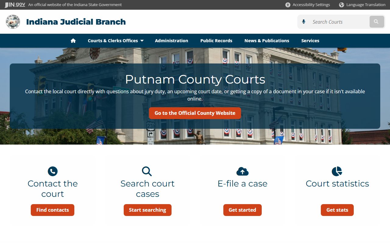 Putnam County court records for dissolution of marriage