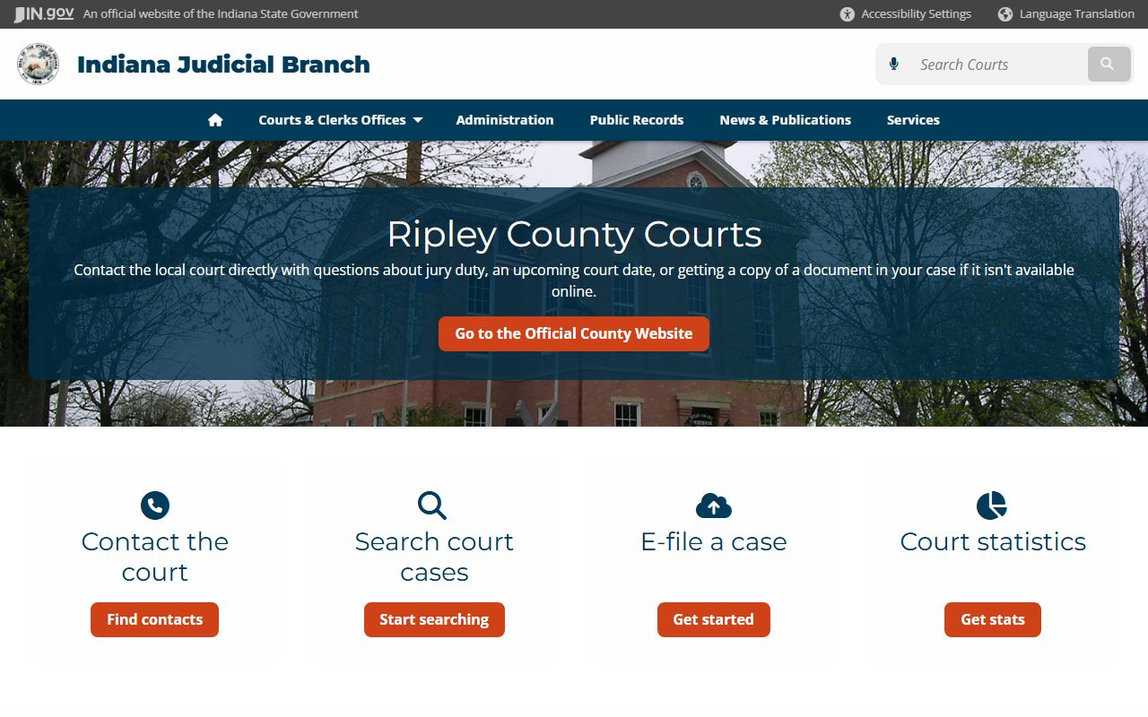 Ripley County court records for dissolution of marriage