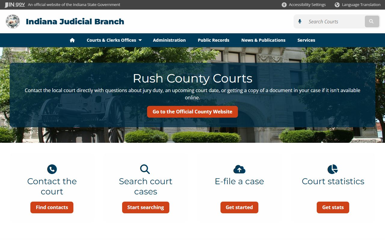 Rush County court records for dissolution of marriage