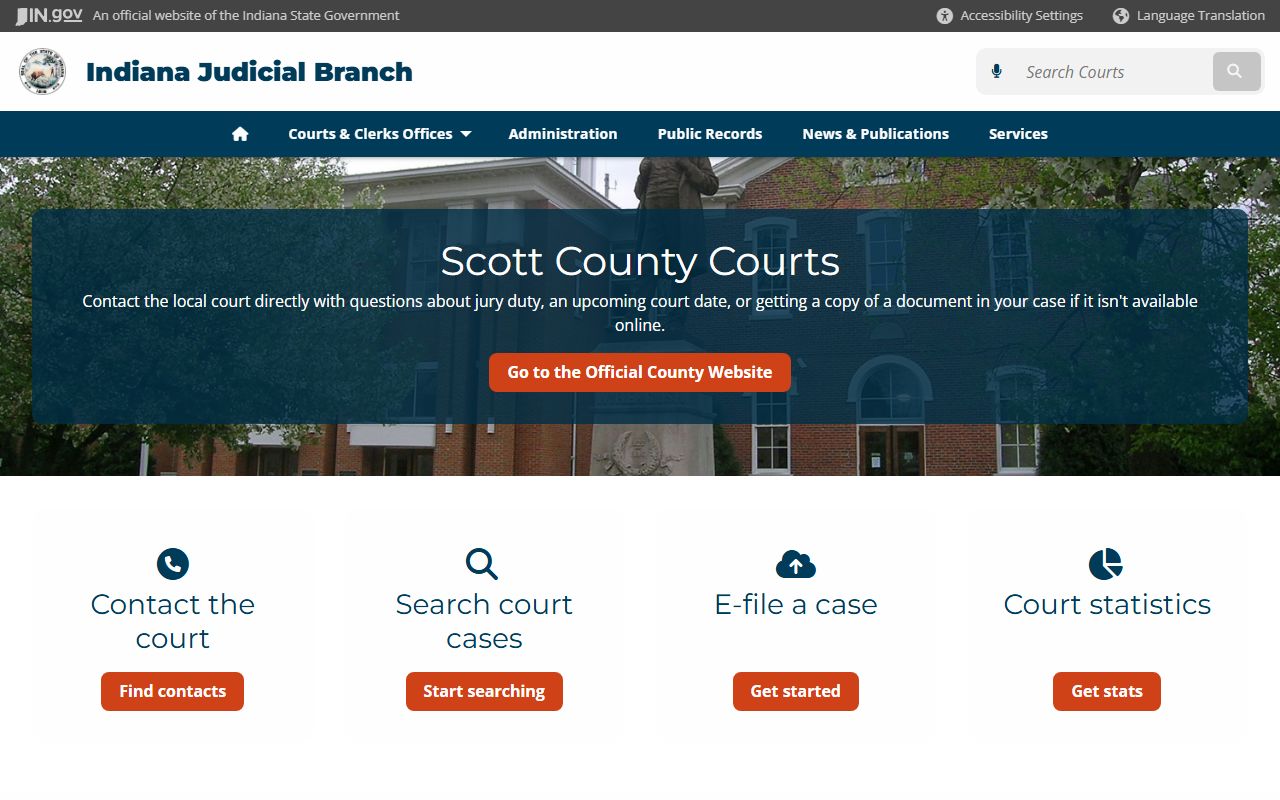 Scott County court records for dissolution of marriage