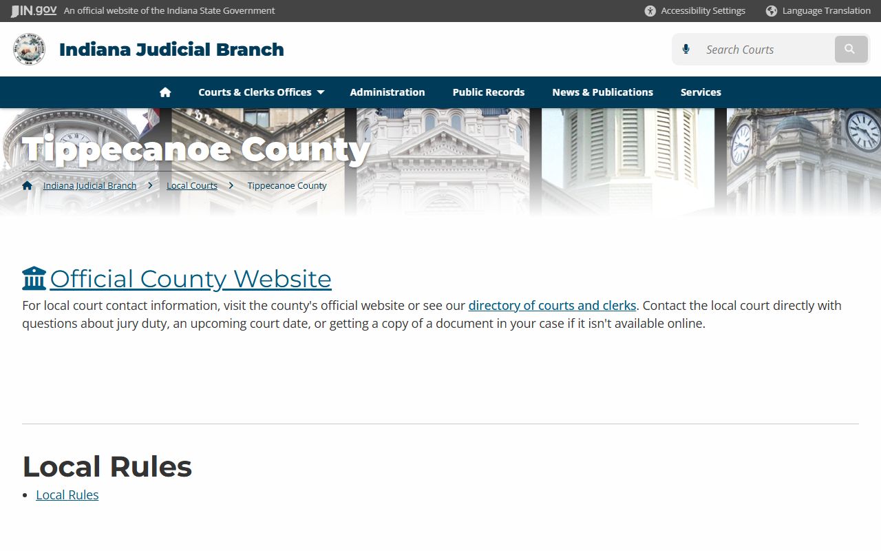 Tippecanoe County court records for dissolution of marriage