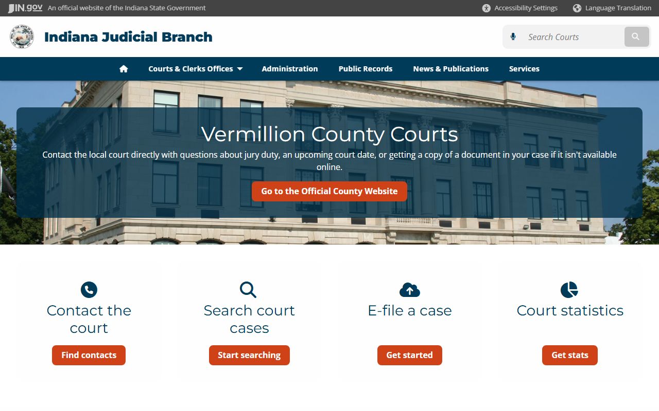 Vermillion County court records for dissolution of marriage