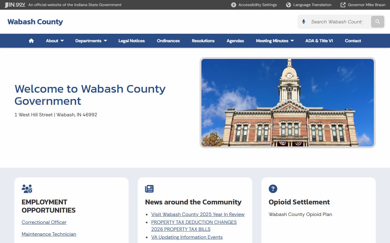 Wabash County clerk resources for dissolution of marriage