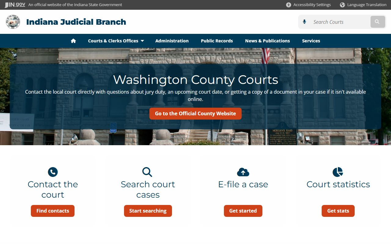 Washington County court records for dissolution of marriage