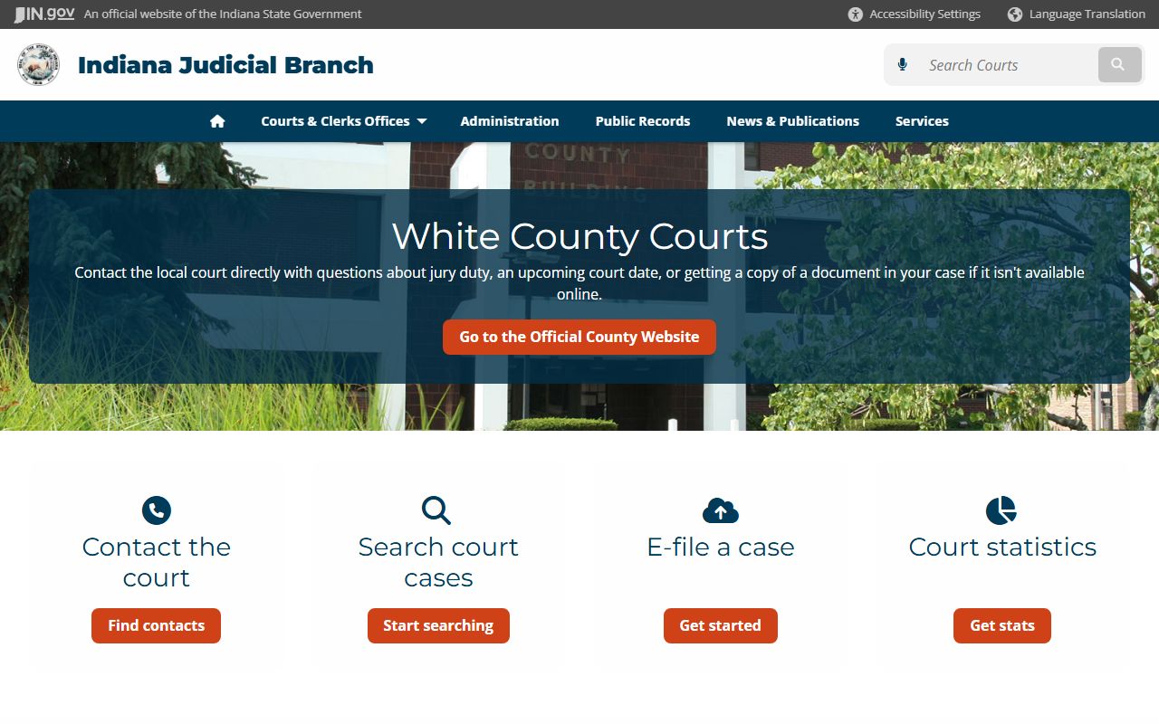 White County court records for dissolution of marriage