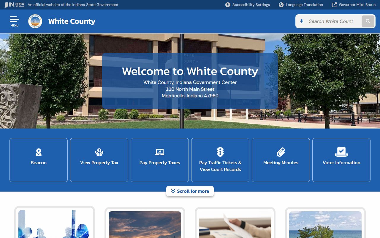 White County clerk resources for dissolution of marriage